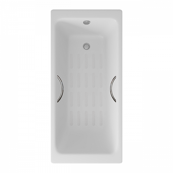 Ванна чугунная Delice Parallel 1500х700 с ручками и антискользящим покрытием