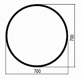 Зеркало AZARIO Манхэттен-лофт D700 рама пластик, сенсор выкл (LED-00002428)