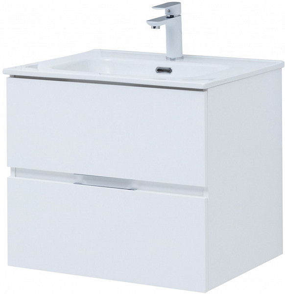 Тумба под раковину Aquanet Алвита New 60 2 ящика, белый матовый 00277510