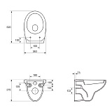 Унитаз с инсталляцией Cersanit Delfi S-SET-DEL/Vec/S-DL/Ac-Cg-w инсталляция Vector, унитаз Delfi, кнопка Actis