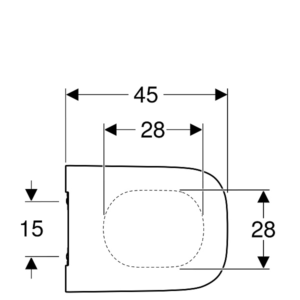 Крышка-сиденье Geberit Smyle  500.239.01.1 (571530000)