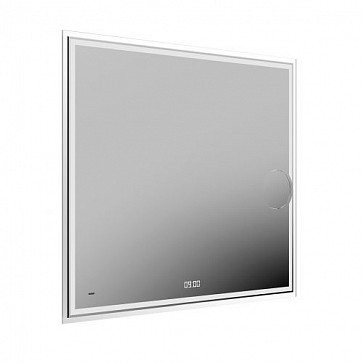 Зеркало Kerama Marazzi TECNO c LED 90 с макро линзой, с подсветкой, с функцией антизапотевание, белый глянцевый