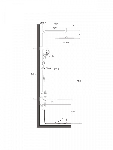Душевая стойка Roca Victoria-T 5A2718C00