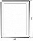 Зеркало AZARIO Мальта-лофт 600х800 сенсор выкл, рама пластик (LED-00002353)