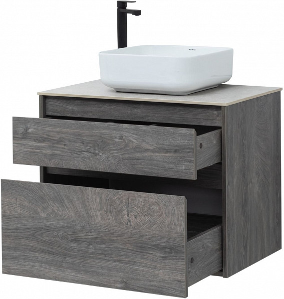 Тумба под раковину Aquanet Nova Lite 75 дуб рошелье (2 ящика) 00242273