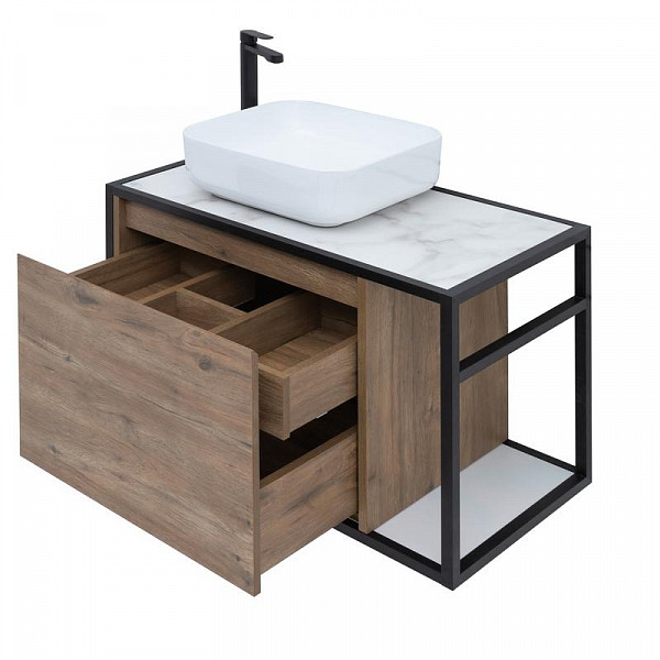 Тумба под раковину Aquanet Nova Lite Loft 75 L дуб рустикальный 00261658