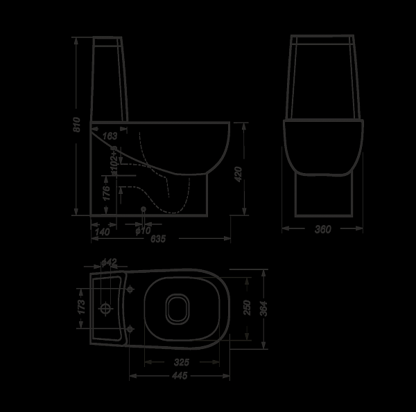 Унитаз с бачком Sanita Luxe Infinity INFSLCC01040522