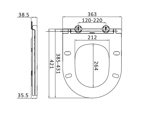 C707857WH Spirit V2.0 сиденье для унитаза slim, микролифт