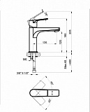 Смеситель для раковины AZARIO TREYA черный (AZ-156845024)