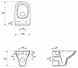 Комплект Cersanit CITY CO DPL EO SLIM инсталляция AQUA SMART M40 кнопка PILOT стекло белый
