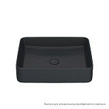 Чёрный матовый умывальник накладной, Slide, IDDIS, SLIBM02i27