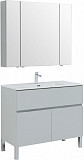 Мебель для ванной Aquanet Алвита New 100 1 ящик, 2 дверцы, серый 00273990