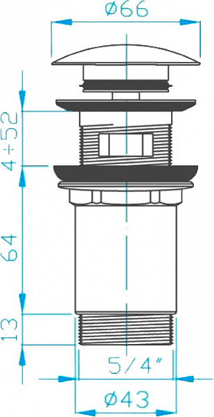 Донный клапан PlastBrno EUVCR02