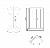 Душ.каб. GR260 (100x100x215) GROSSMAN 4 места
