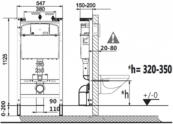 Унитаз с инсталляцией Roca Dama Senso 893104680