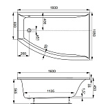 Акриловая ванна Vagnerplast Veronela Offset 160x105 правая VPBA160VEA3PX-04