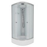 Душ.каб. NG-3304-14 (900х900х2150) низкий поддон(26см) стекло МАТОВОЕ 4 места