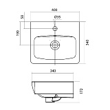 Прямоугольная раковина Santek Нео 40 1WH302183