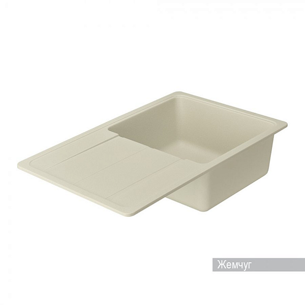 Мойка для кухни Aquaton Аманда прямоугольная с крылом жемчуг 1A712832AD240