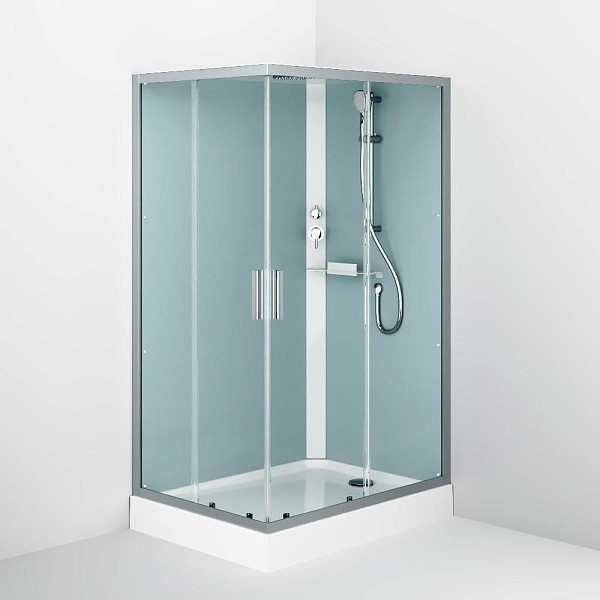 W90C-404-12080MT Gem кабина душевая 120x80, прямоугольная, профиль матовый хром, стекло прозрачное