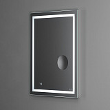 M91AMOX0553WG Универсальное зеркало с контурной Led-подсветкой, часами и косметическим зеркалом, 55