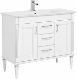 Тумба под раковину Aquanet Селена 105 белый/серебро (3 ящика, 2 дверцы) 00201651