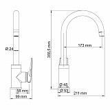 Смеситель для кухни Lopau 3207 Wasserkraft