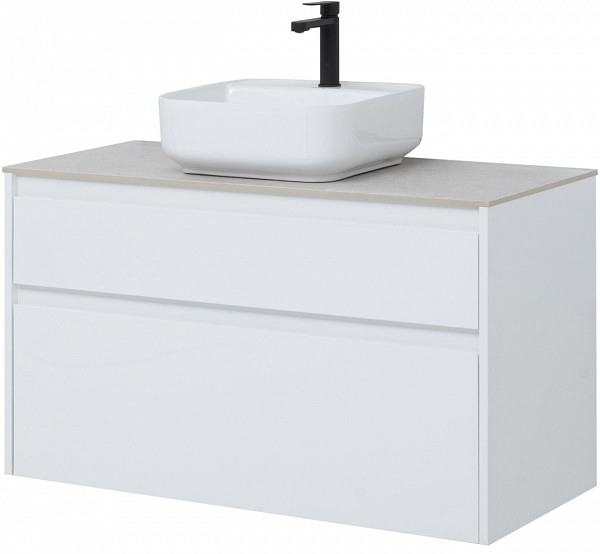 Тумба под раковину Aquanet Nova Lite 100 белый (2 ящика) 00242581