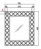 Зеркало Акватон Венеция 74x84 1A151102VNL10