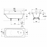 Стальная ванна Kaldewei Eurowa 140x70 119512030001 mod. 309-1