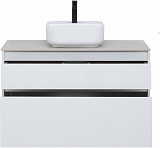 Тумба под раковину Aquanet Nova Lite 100 белый (2 ящика) 00242581