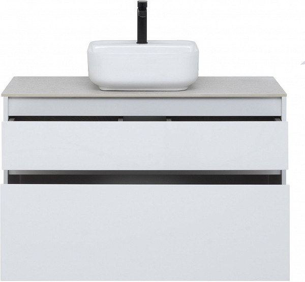 Тумба под раковину Aquanet Nova Lite 100 белый (2 ящика) 00242581