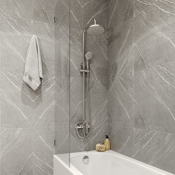 Смеситель с верхним душем, Simp, Milardo, SIMSB1FM06