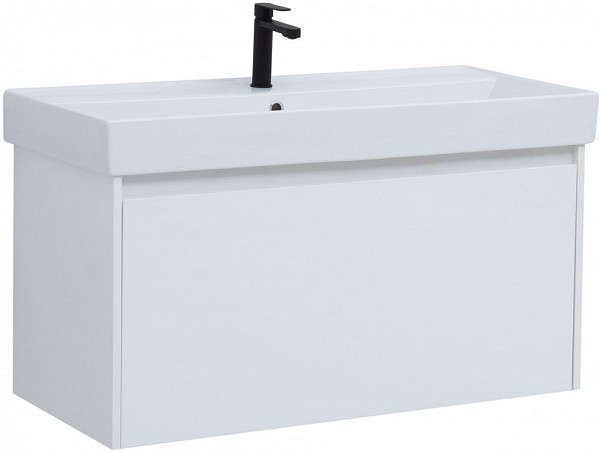 Тумба под раковину Aquanet Nova Lite 100 белый (1 ящик) 00242580