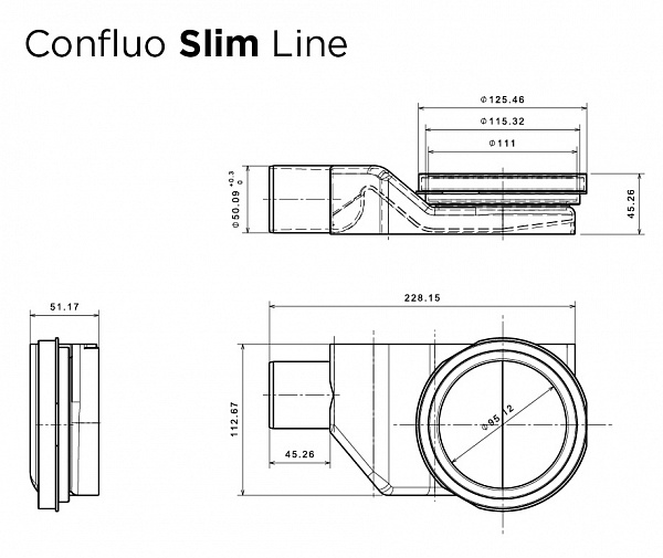 Душевой лоток Pestan Confluo Slim Line 300+
