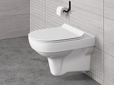 Подвесной Унитаз Cersanit City Clean On S-MZ-CITY-Con-S-DL-w, тонкая крышка с микролифтом