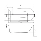 Акриловая ванна Cersanit Flavia 150x70 P-WP-FLAVIA*150NL