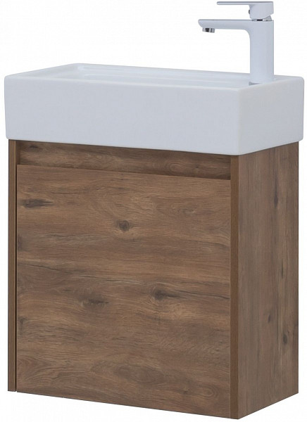 Тумба под раковину Aquanet Nova Lite 50 дуб рустикальный (1 дверца) 00298855