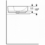 Раковина накладная 45 см Geberit VariForm 500.769.01.2 с отверстием перелива