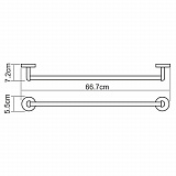 Держатель полотенец одинарный Wasserkraft Rhein K-6230