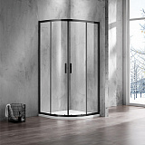 Душевое ограждение Azario MILTON 1000х1000х2000, полукругл. черный профиль