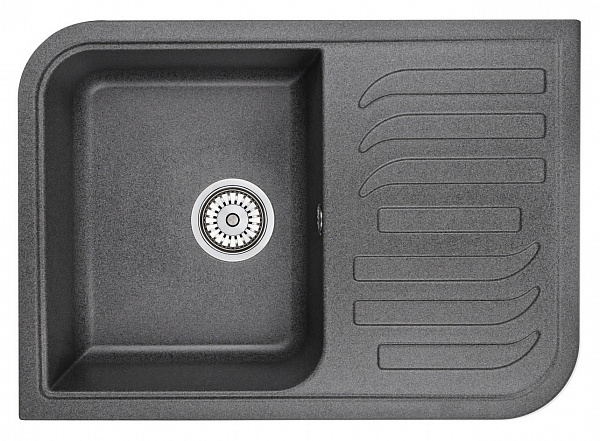 Мойка кухонная Granula прямоугольная кварц 7001, ГРАФИТ