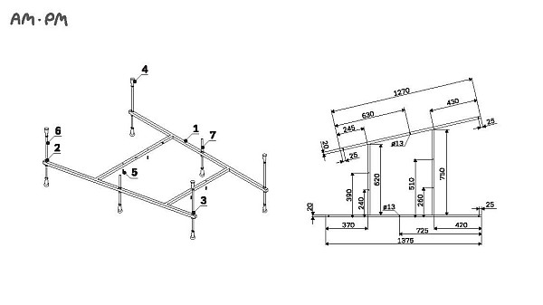 W72A-160-100W-R2 каркас для ванны spirit 160х100