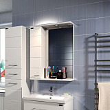 Зеркальный шкаф Омега 60, свет, левый Санта 107003