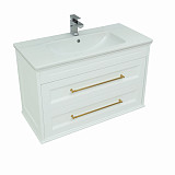 Тумба под раковину Aquanet Бостон 100 белый матовый 00243781