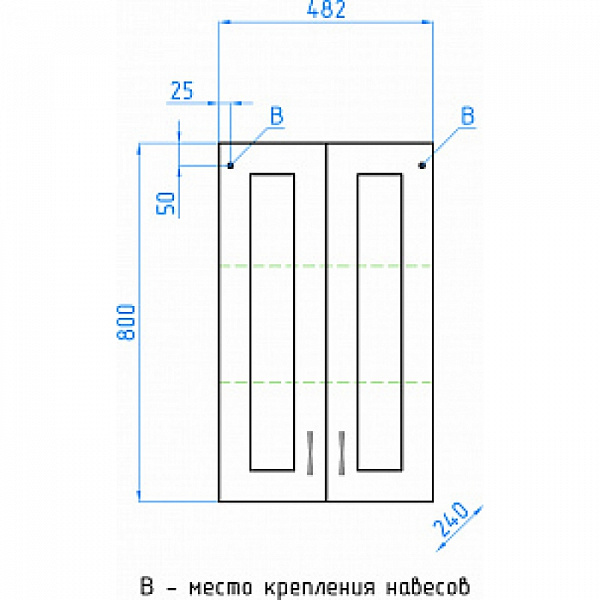 Подвесной шкаф Style Line Эко стандарт 48х80