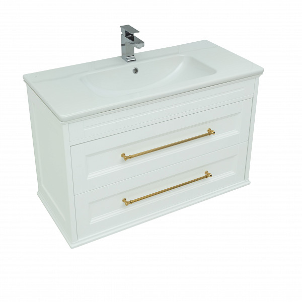 Тумба под раковину Aquanet Бостон 100 белый матовый 00243781