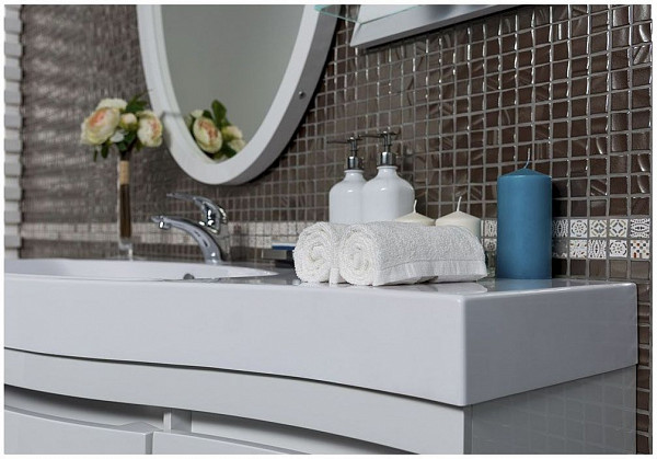 Зеркало Aquanet Опера L/R 70 белый с полкой 00212365