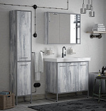 Шкаф-пенал Corozo Айрон 35 серый/арт SD-00000388