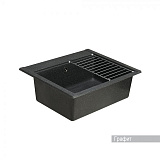 Мойка для кухни Aquaton Делия 60 прямоугольная графит 1A715232LD210